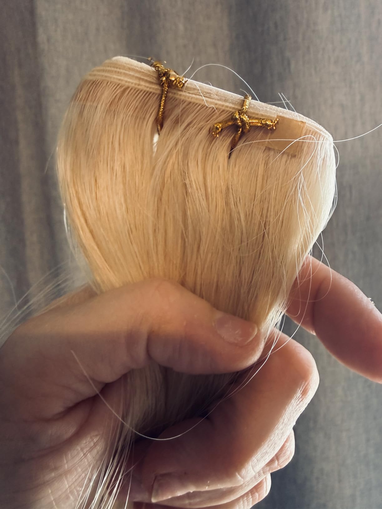 GOO GOO Tape In Weft Hair Extensions Human Hair, Genius PU Long Weft Tape In Hair Extensions Real Human Hair, Silky Easy to Use Remy Human Hair, 2 Dark Brown 18 inch 50g customer photo 2