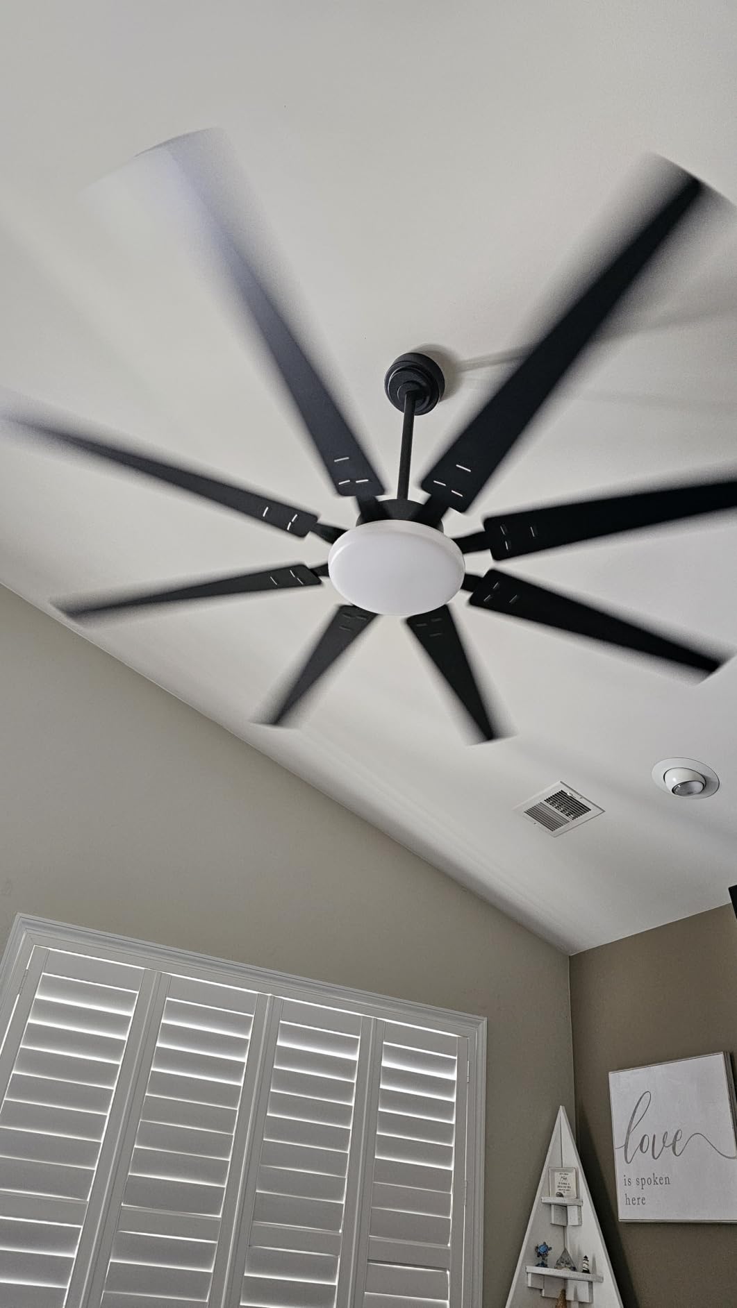 72 inch Ceiling Fans with Lights, Large Ceiling Fan with Light and Remote Control, Dimmable, 3CCT, Quiet, Black Modern Ceiling fan For Living Room, Bedroom, Kitchen, Patio, Farmhouse, Indoor/Outdoor customer photo 1