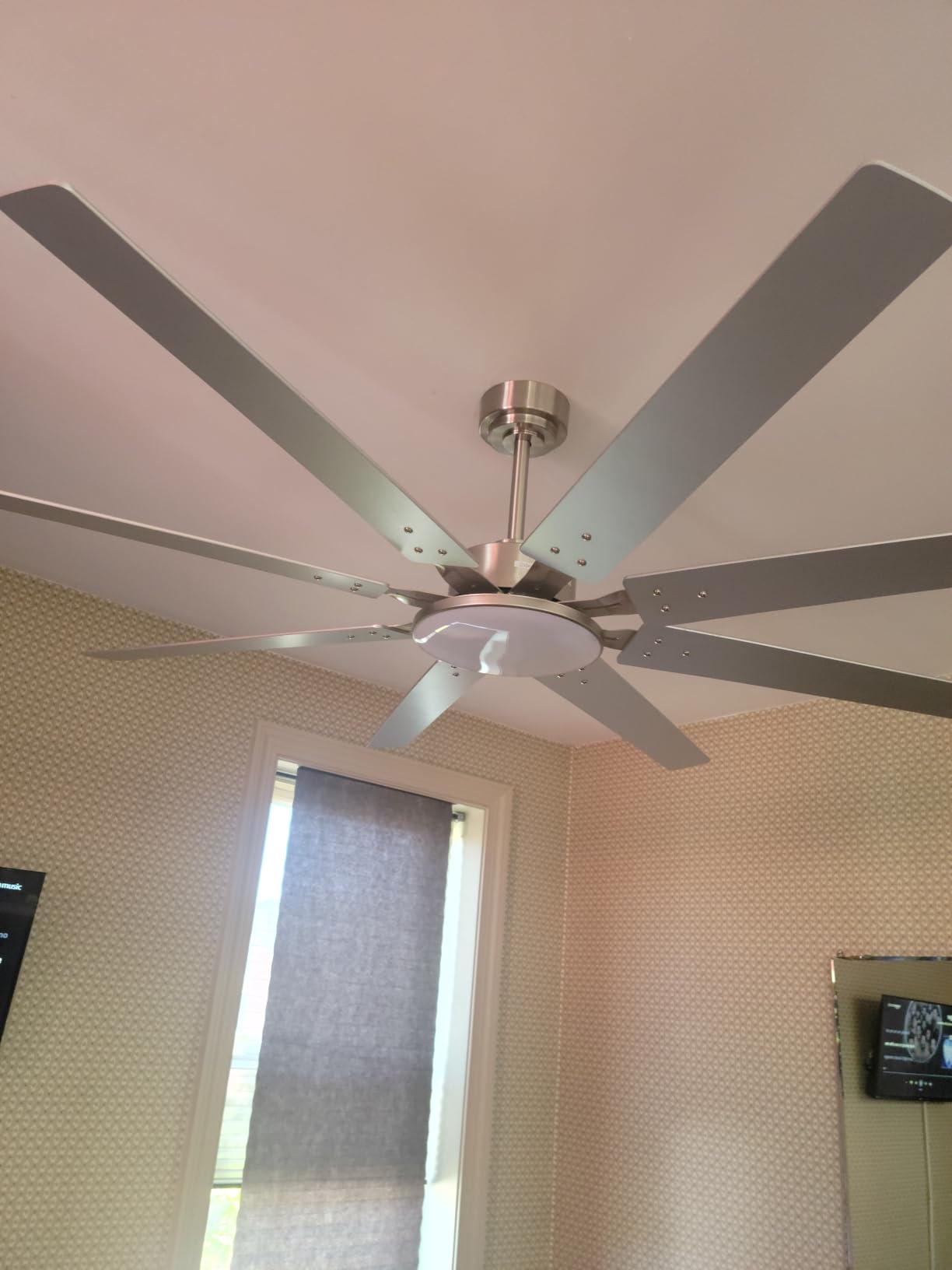 72 inch Ceiling Fans with Lights, Large Ceiling Fan with Light and Remote Control, Dimmable, 3CCT, Quiet, Black Modern Ceiling fan For Living Room, Bedroom, Kitchen, Patio, Farmhouse, Indoor/Outdoor customer photo 2