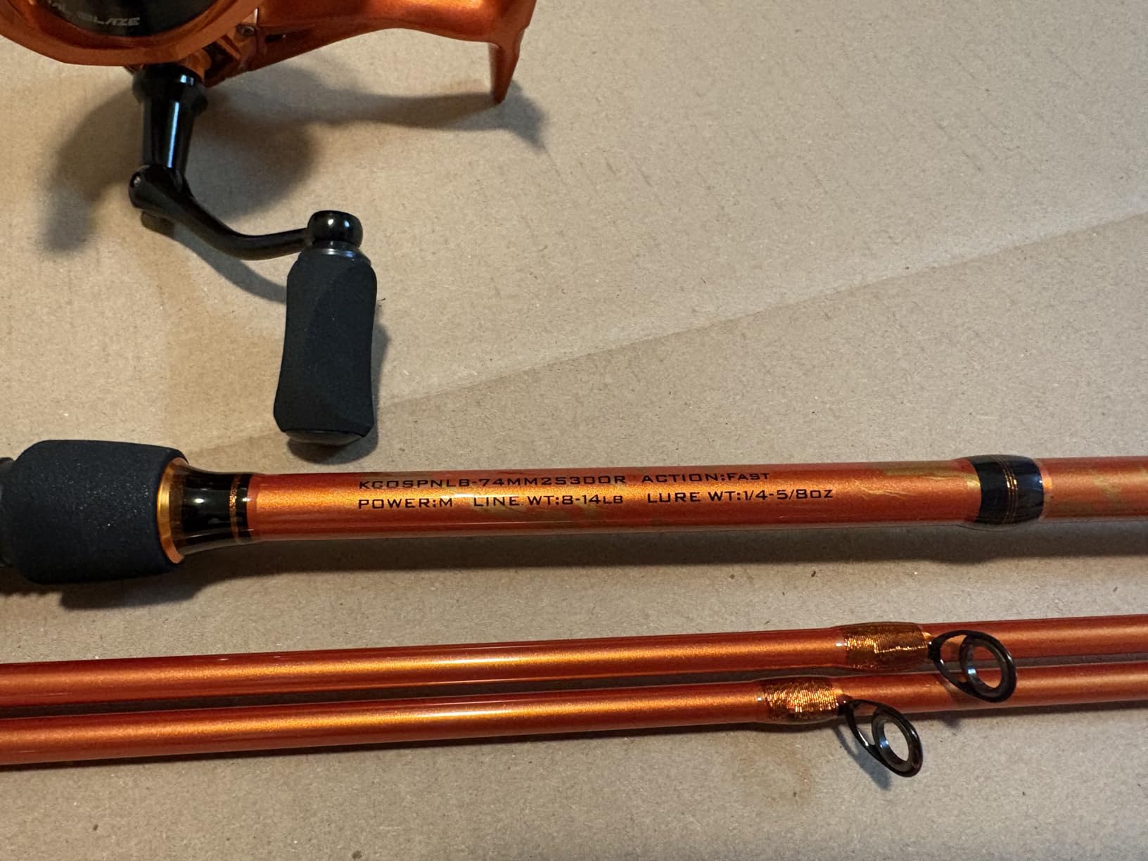 KastKing Lethal Blaze Twin-tip Fishing Rod and Reel Combo, Spinning & Baitcaster Combo, Flame Pattern Design, IM6 Graphite 2Pc Rod with Backup Tip Section, Stainless-Steel Guides, EVA Handle customer photo 2
