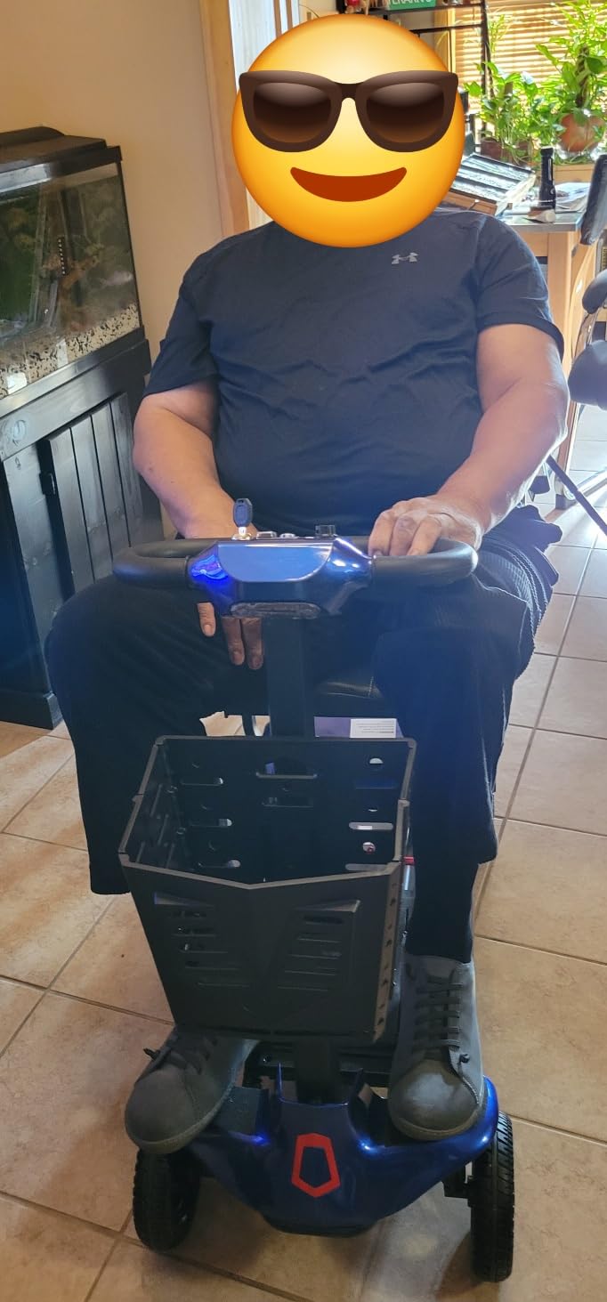 4-Wheel Auto-Folding Mobility Scooters for Seniors Adults, 40lbs Lightweight | Automatic Foldable & Portable Electric Scooter, Remote Control / Manual Folding Dual Mode, 14 Mile Range, 275 lbs Capacity customer photo 2