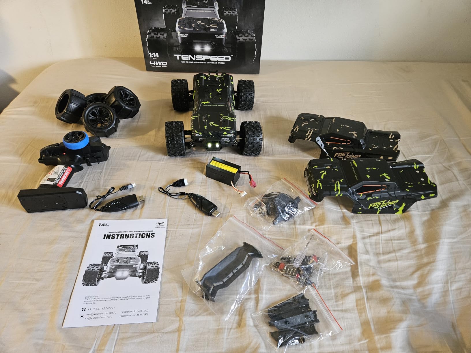 1/14 Brushless RC Cars for Adults Fast 50+ mph, RC Trucks 4x4 Offroad Waterproof, Electric Powered High Speed Remote Control Car, Fast Extreme All Terrain RC Truggy with 3S Battery customer photo 2