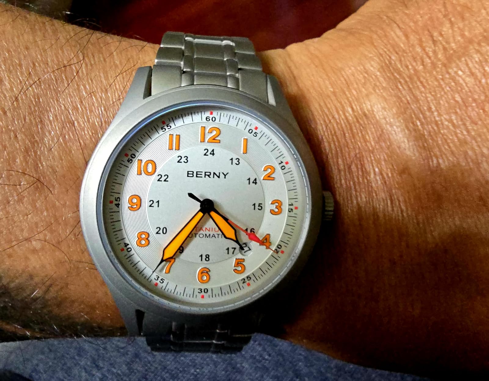 Mens Full Titanium Automatic Watch, 10ATM Waterproof Military Field customer photo 1