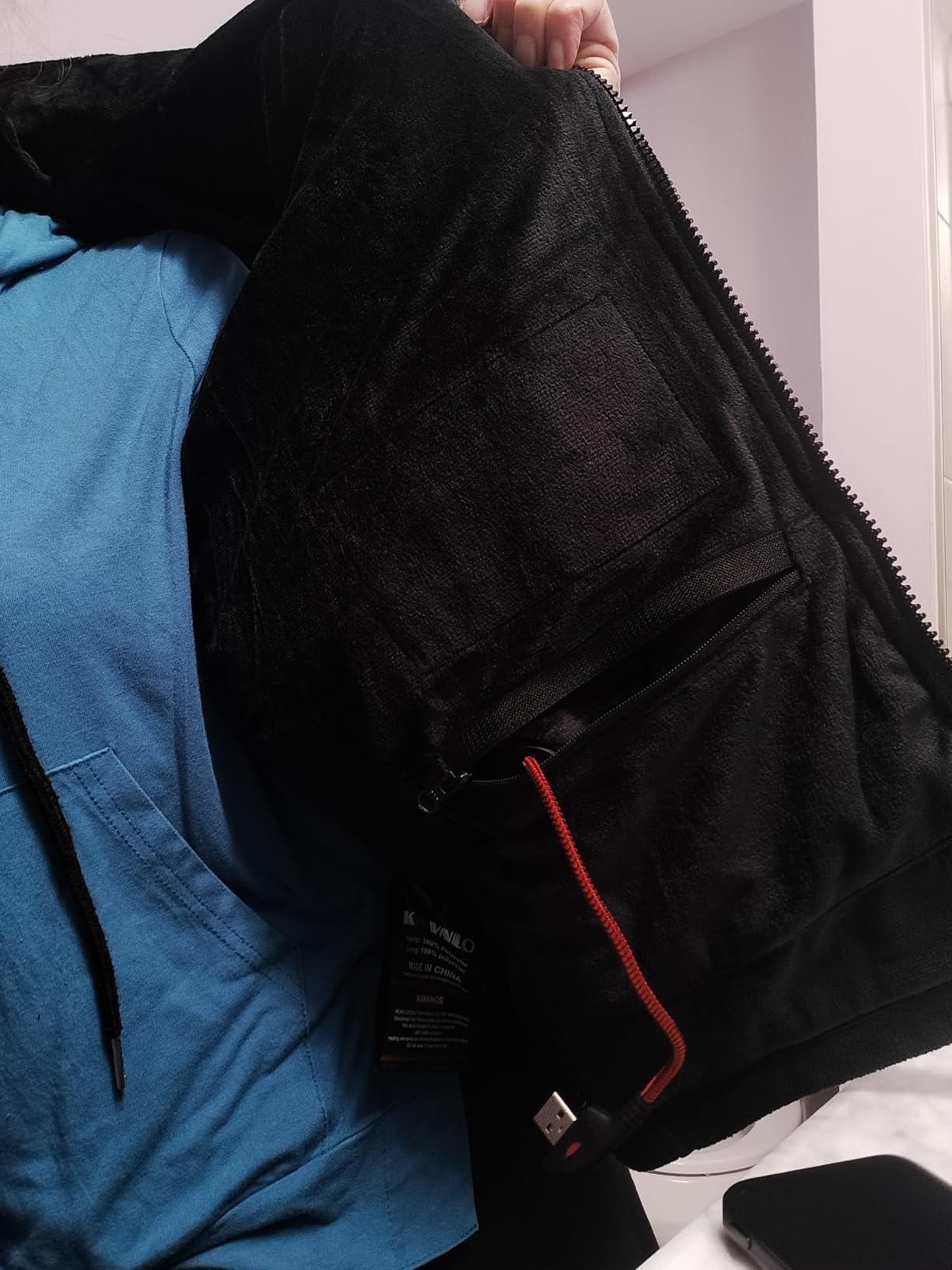 KOVNLO Heated Vest for Men with Battery Pack Included, Soft Fleece Smart Electric Lightweight Heated Jacket customer photo 1