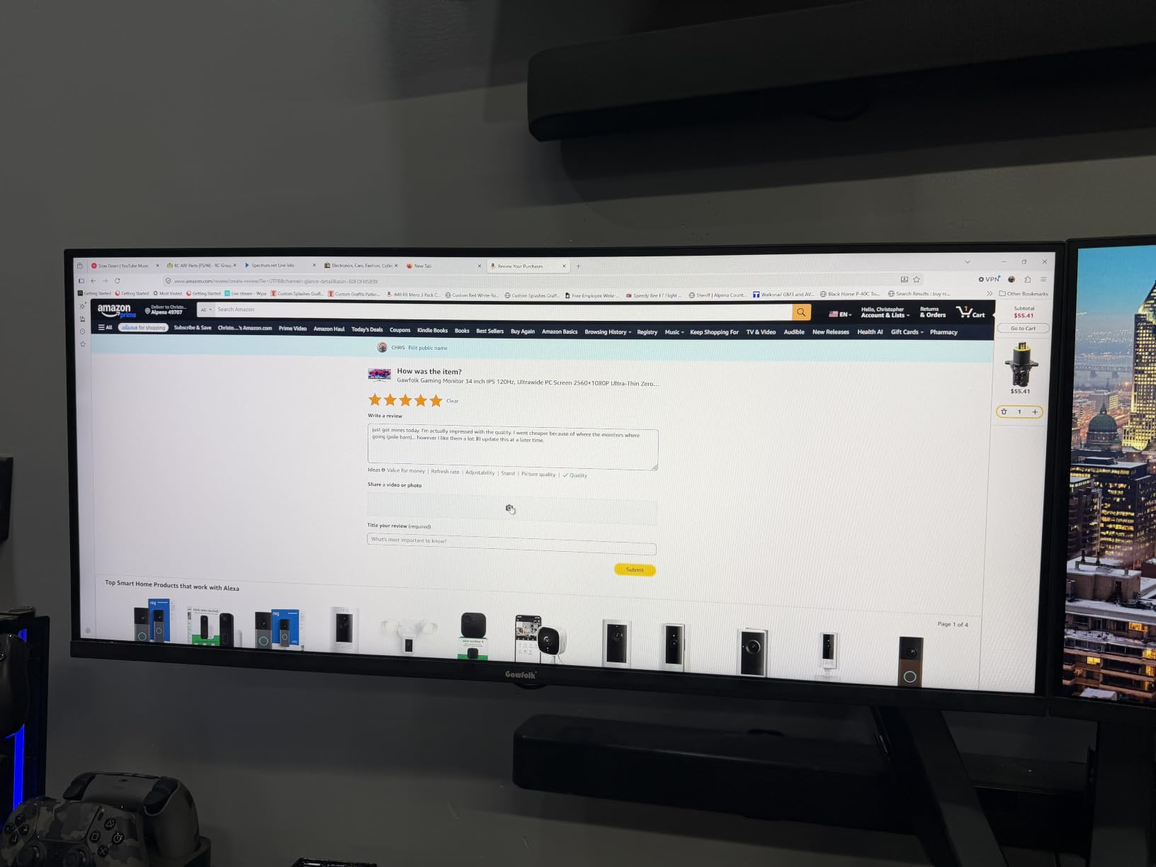 Gawfolk 27 Inch 4K Monitor IPS 60Hz, UHD 3840 x 2160p PC Monitors, Computer Dispaly for Home & Office, Support HDMI & DP, Wall Mount Compatible customer photo 1