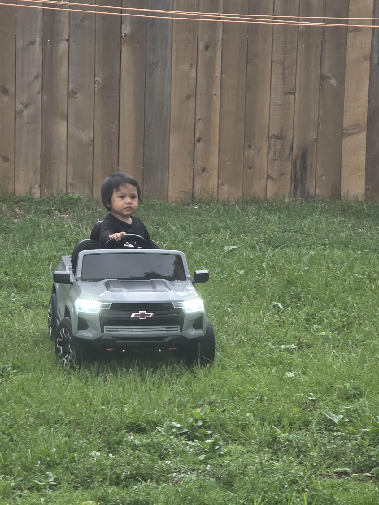 Winado Licensed Chevrolet Colorado Electric Car for Kids, 12V Ride on Toys for Toddlers with Remote Control, Battery Powered Electric Car Ride On Vehicle w/Bluetooth, Soft Start, LED Lights - Black customer photo 2
