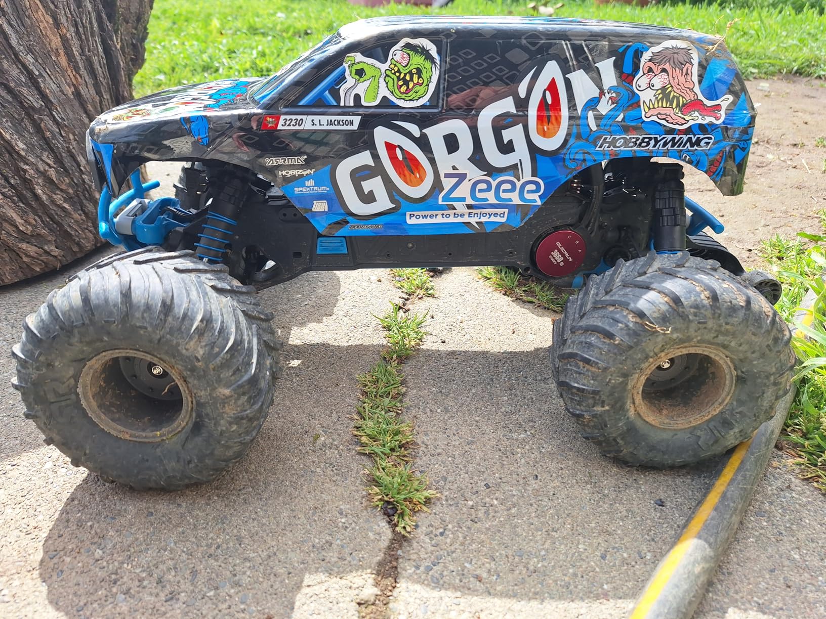 ARRMA RC Truck 1/10 Gorgon 2 Wheel Drive RTR Brushed Monster Truck Battery & Charger Included Purple ARA3230ST4 customer photo 1