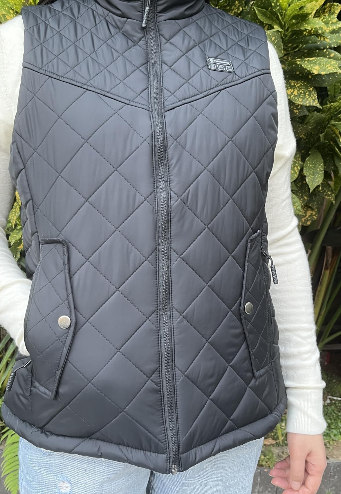 Quilted Heated Vest Women with Battery Pack 16000mAh 7.4V, Warming Heated Vests for Women, Smart Women's Heating Vest customer photo 2