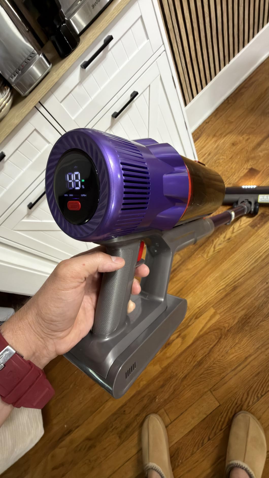 Cordless Vacuum Cleaner for Home - Powerful Stick Vacuum with HEPA Filter, 55-Min Runtime, LED Light, Anti-Tangle Brush, Detachable Battery, Lightweight Vacuum for Pet Hair, Carpets & Hard Floors customer photo 1
