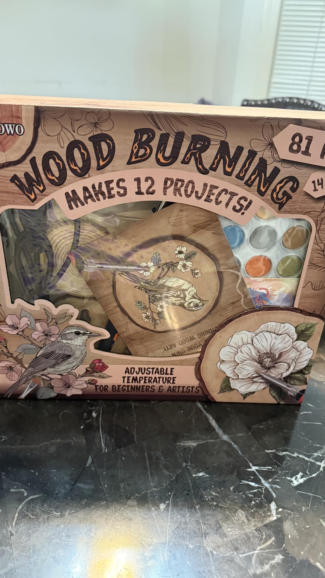 K KERNOWO Wood Burning Kit - 81Pcs All-in-One Wood Burning Tool Pen Adjustable Temperature Wood Burner Kit Crafts Gifts for Adults & Teens, Woodburning Kits for Beginner Pyrography customer photo 1