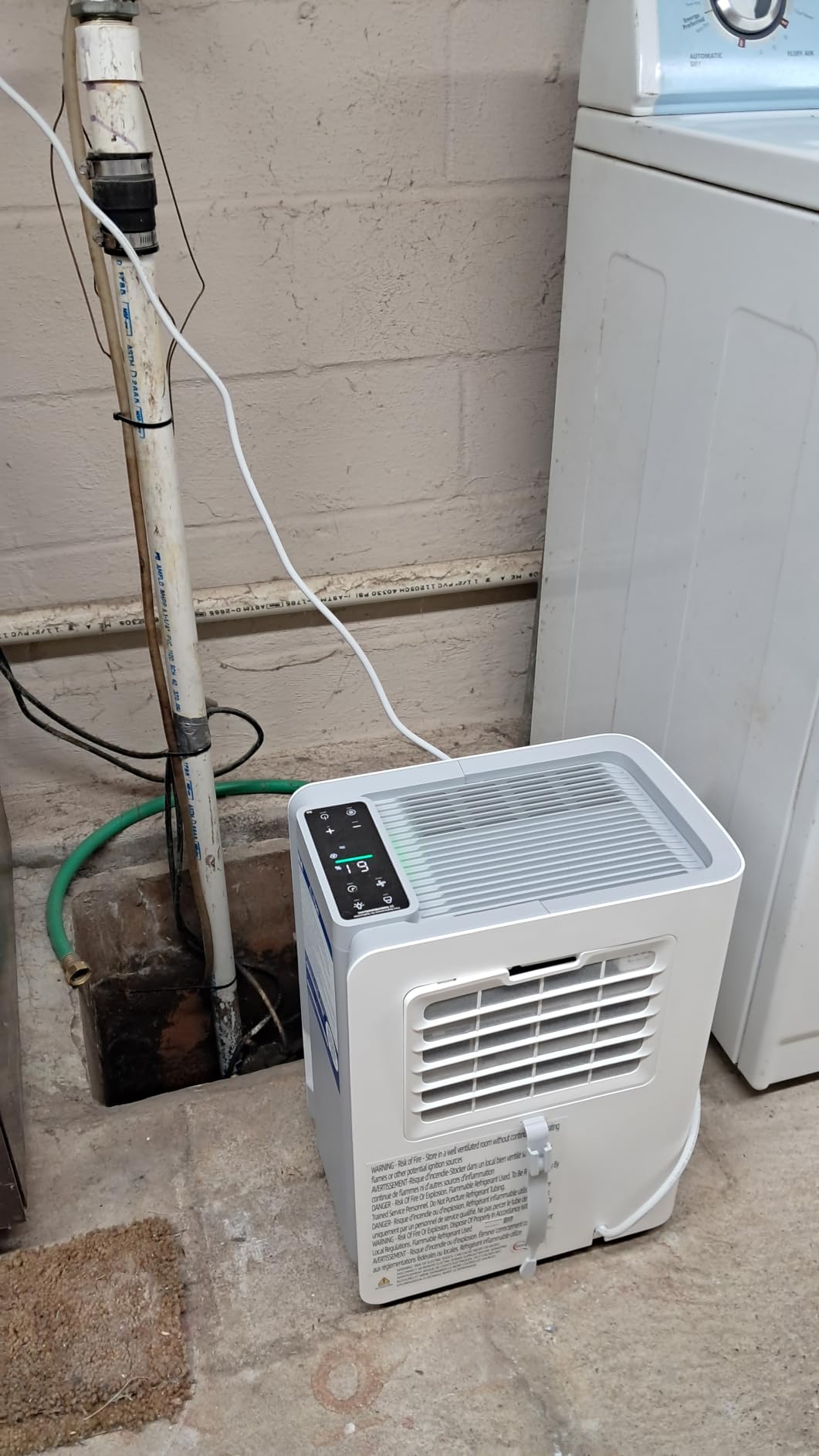 AEOCKY 50 Pint/Day Compressor Dehumidifier, 3500Sq.Ft for Basement, Home, Bedroom, Bathroom, with Drain Hose, 0.8 Gallon Water Tank Capacity, Intelligent Humidistat, Quiet customer photo 2