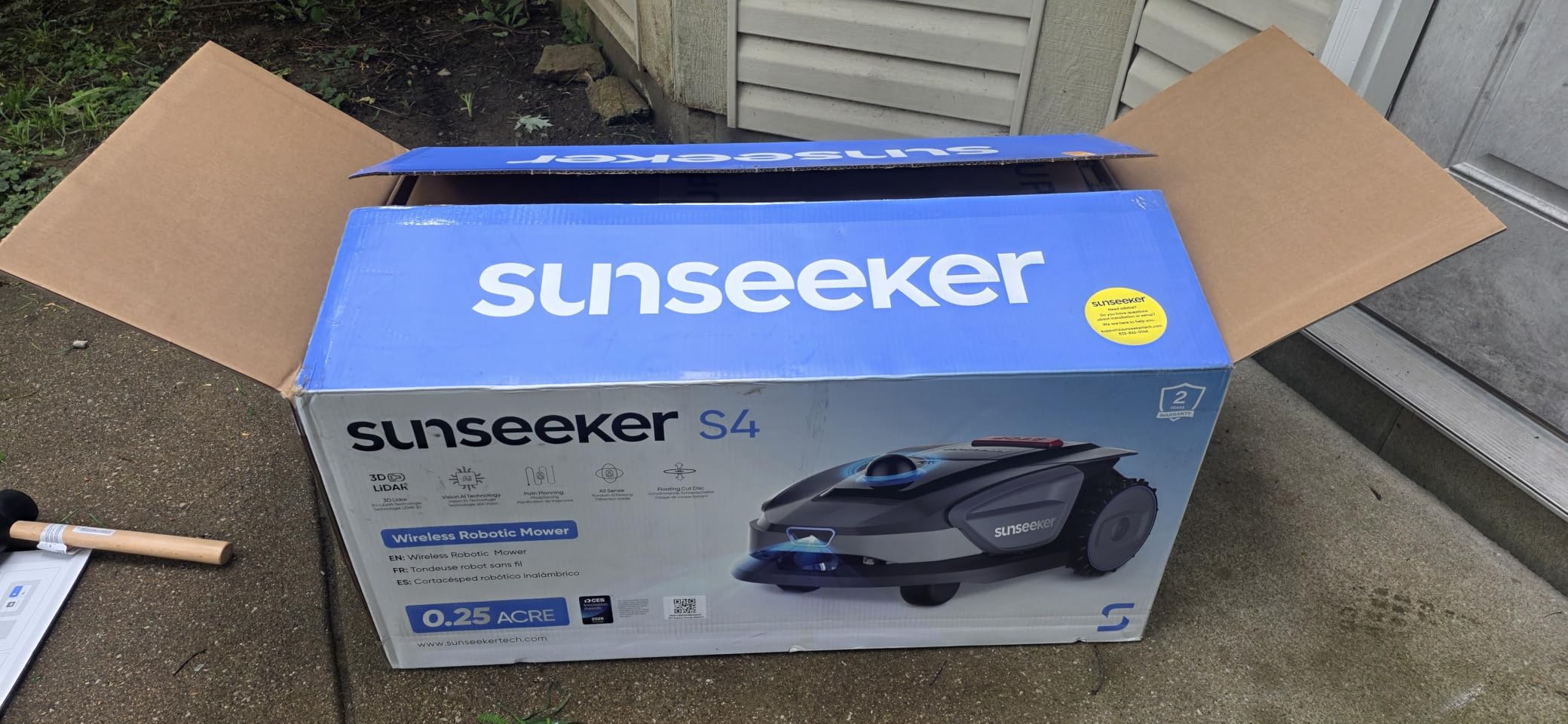 Sunseeker X5 AWD Robot Lawn Mower, 0.5 Acre 21780 Sq Ft, Wireless No Boundary Wire Mower with RTK Vision Navigation, AI Obstacle Avoidance, App Control customer photo 1