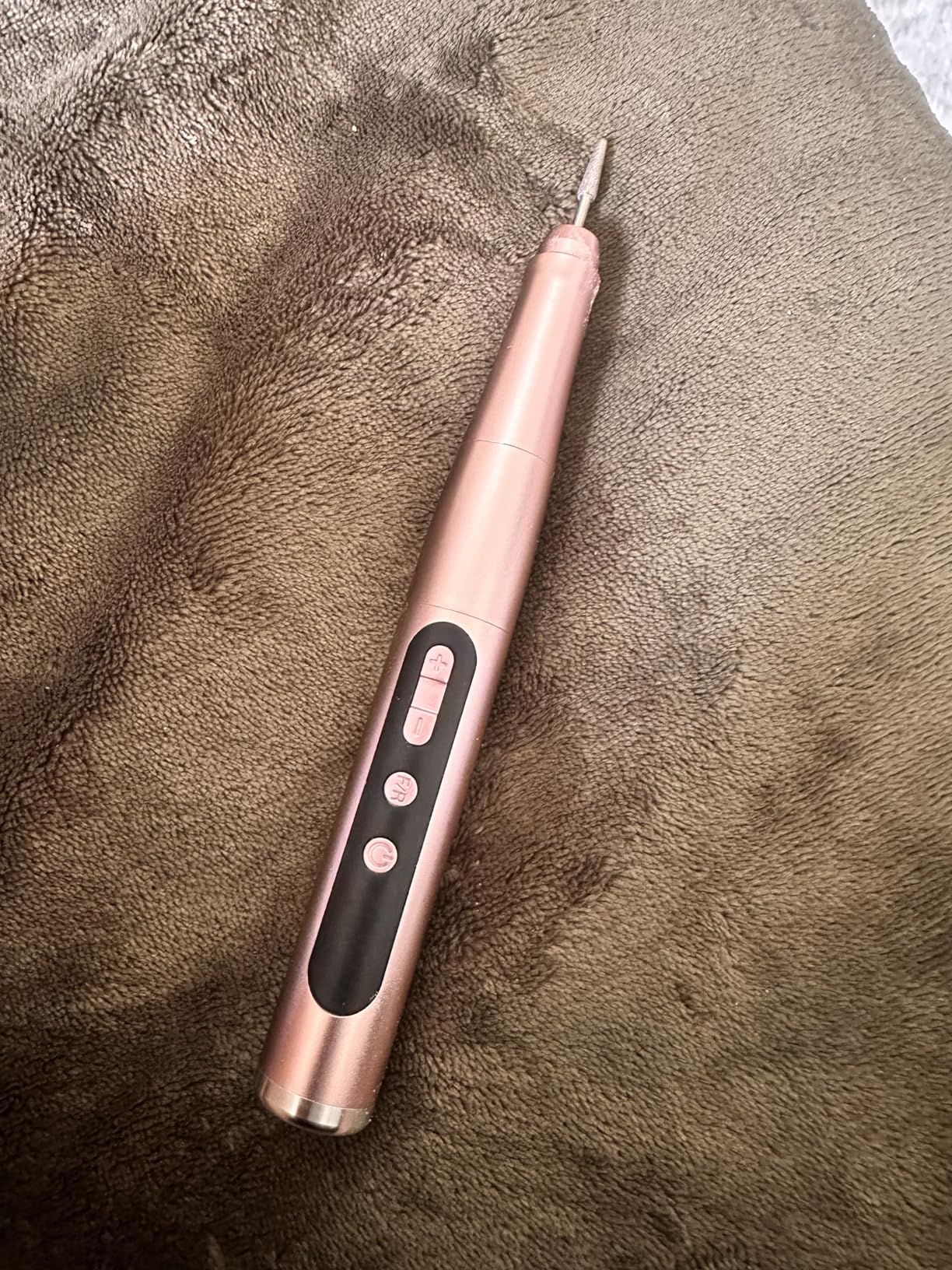 Cordless Nail Drill 35000RPM, Rechargeable Nail File LCD Display, Portable Electric Nail File for Acrylic Gel Nails, Low Noise Low Vibration, 90gf.cm torque customer photo 1