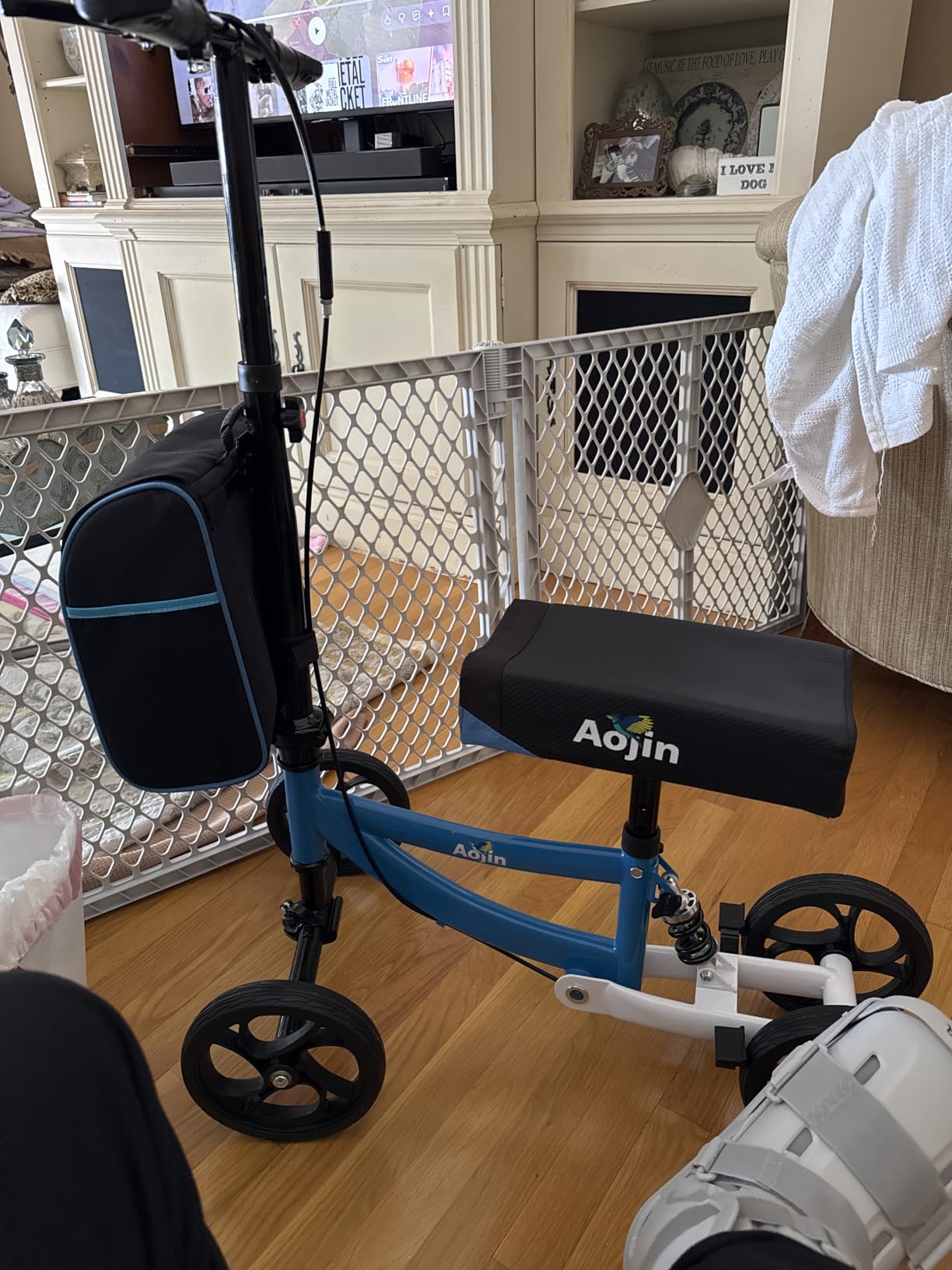 Aojin Knee Scooter for Adults for Foot Injuries, Storage Bag, 8