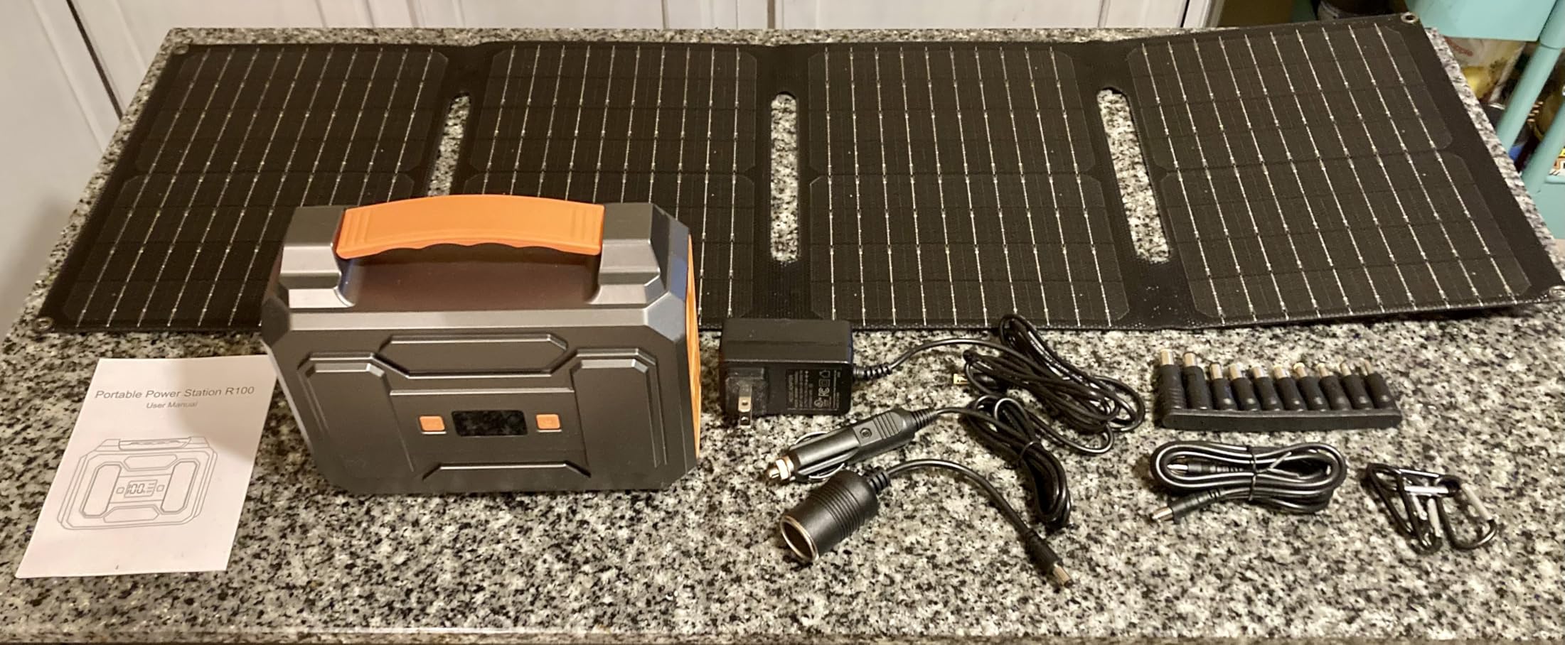 Solar Powered Generator 100W, Portable Power Station with Solar Panels 40W | 146Wh Solar Power Bank with AC Outlet,USB A,USB C, DC Output, Small Solar Generator for Home Use Outdoor Camping RV Van Trip customer photo 2