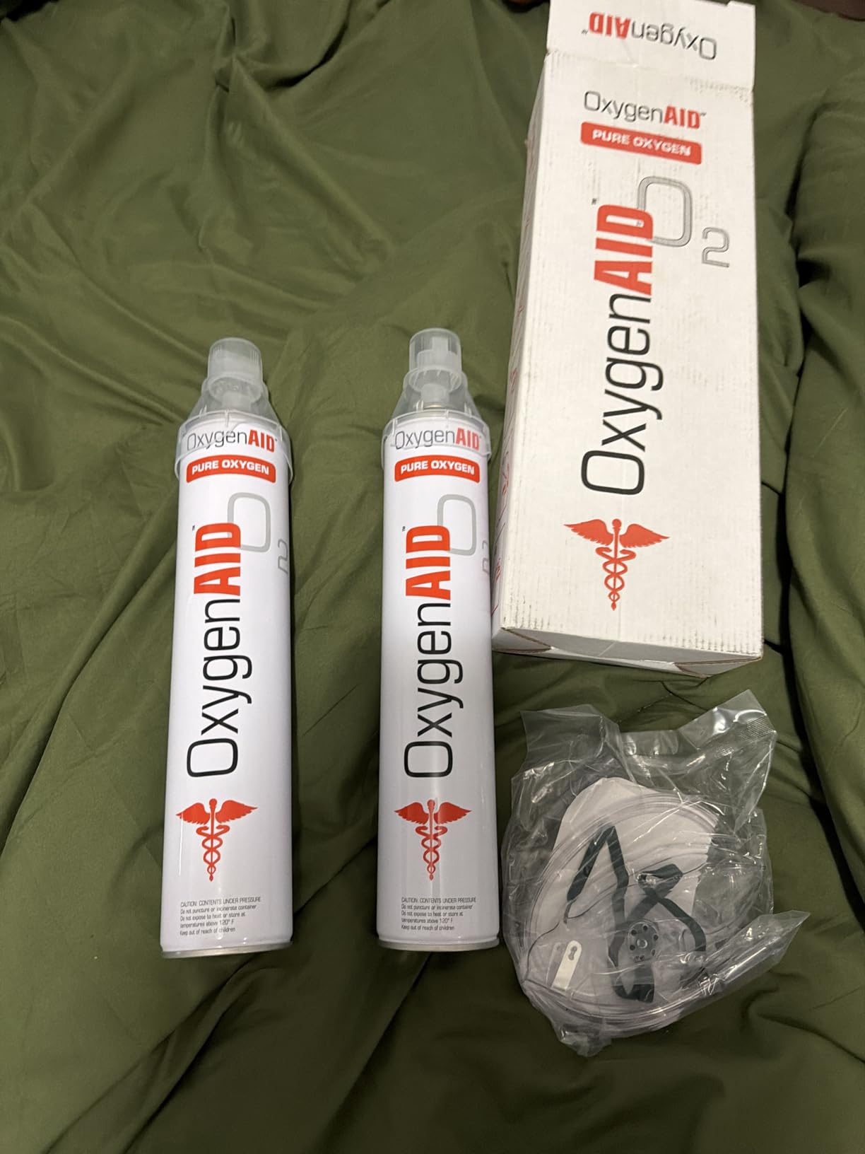 Extra Tall 99.5% Oxygen Canisters - Includes Facemask & Rebreather Mask with Tubing - 2 Pack customer photo 1