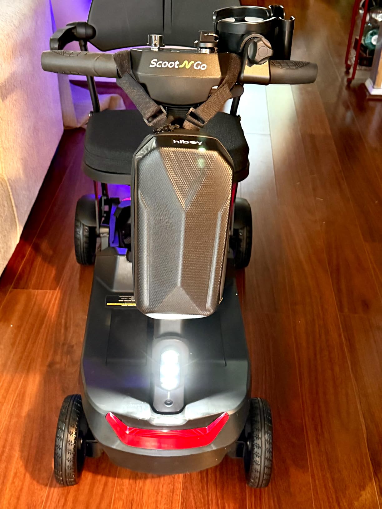 SCOOTNGO Lite Mobility Scooter for Seniors & Adults, 39lbs Electric Scooter | Lightweight, Foldable, Portable, 4 Wheel, Airline Approved, Dual Lithium Batteries, No Assembly Needed customer photo 1