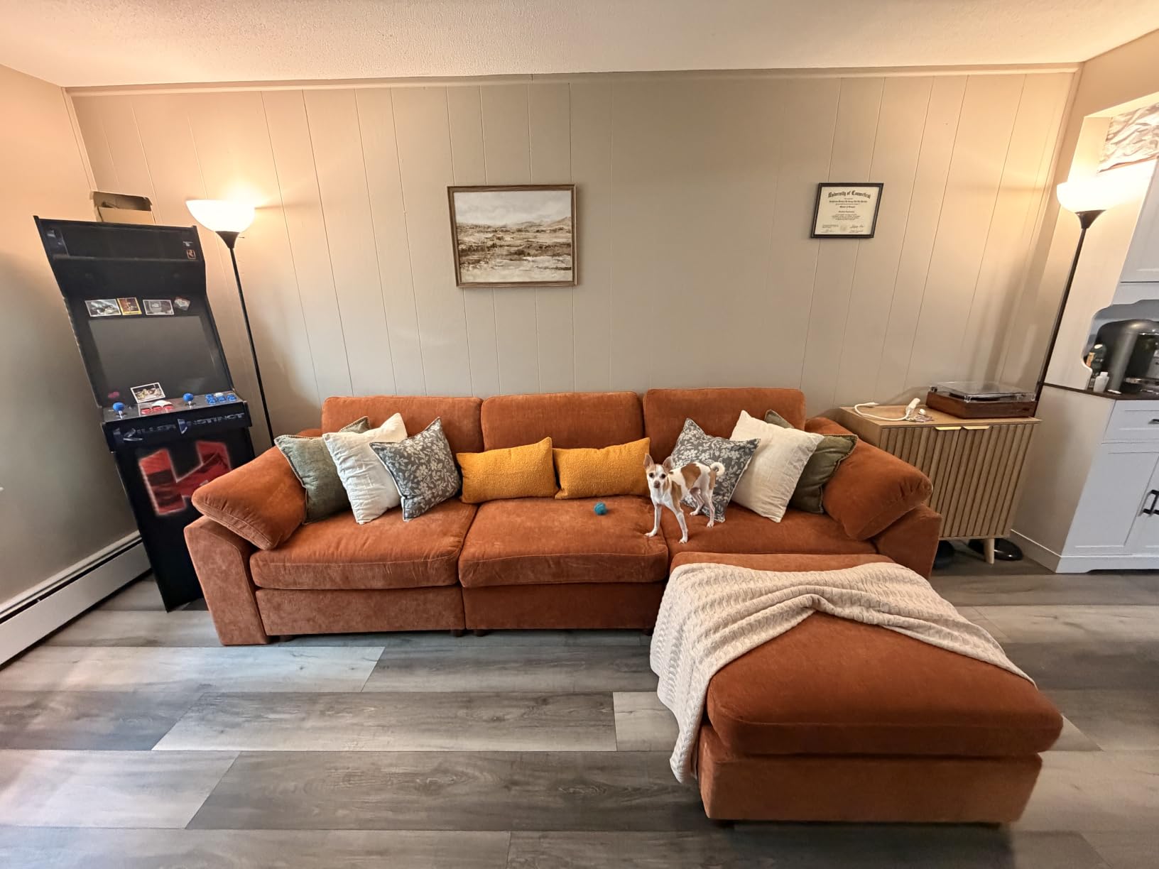 EASE MOOSE Oversized L Shape Sectional Modular Sofa, Wide Deep seat Sectional Sofa, Comfortable Grey Cloud Modular Sofa customer photo 2
