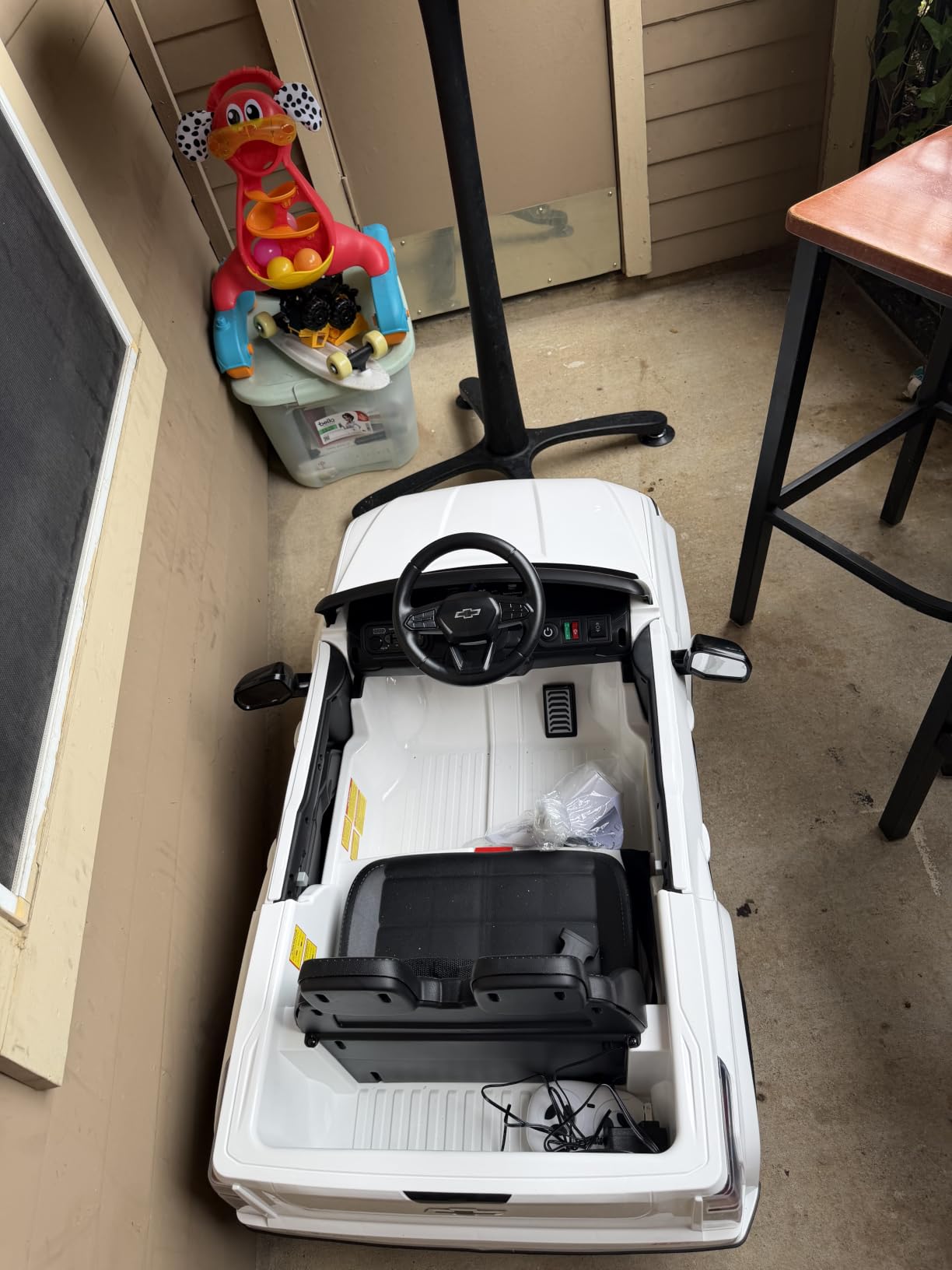 24V Licensed Chevrolet Silverado Electric Car for Kids, Ride on Toys for Toddlers with Remote Control, Soft Start, LED Lights, Music Player, Seat Belts, Easy to Assemble, Black customer photo 1