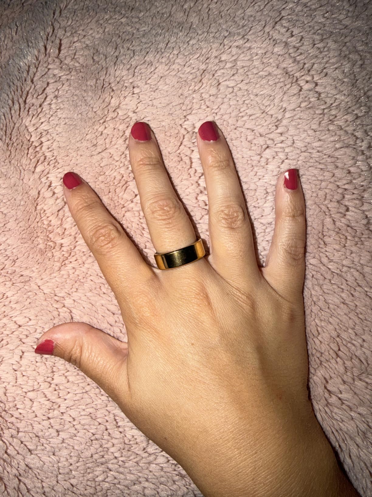COLMI R02 Smart Ring, Smart Ring for Women and Men, No Subscription Fee, with a Charging Case, Supports Heart Rate, Blood Oxygen, Sleep Health Monitoring (Gold, 7#) customer photo 1