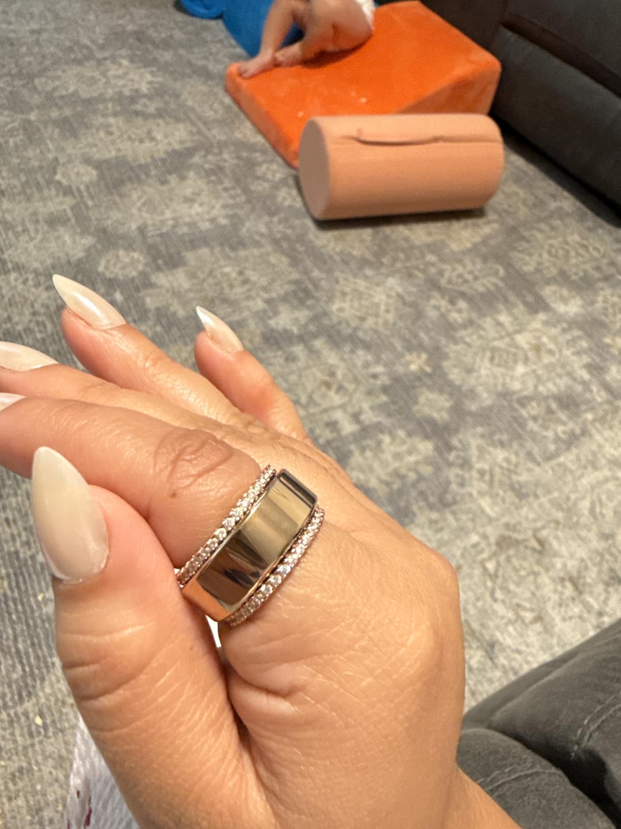 COLMI R02 Smart Ring, Smart Ring for Women and Men, No Subscription Fee, with a Charging Case, Supports Heart Rate, Blood Oxygen, Sleep Health Monitoring (Gold, 7#) customer photo 2