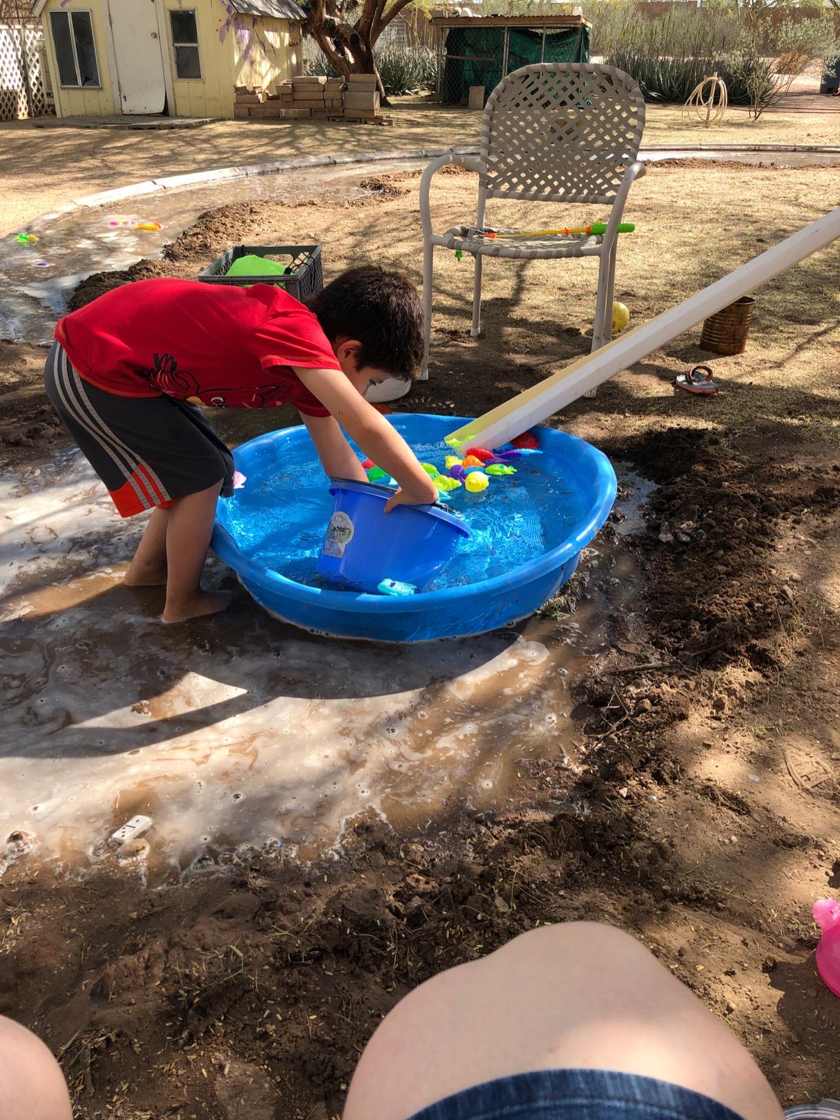 CozyBomB Water Table for Toddlers 3-5 | Outdoor Toys Water Play Table, Magnetic Fishing Toy Game, Summer Splash Pond Showers Sand Activity, Sensory Party Birthday Gift Kids Ages 4-8 customer photo 2