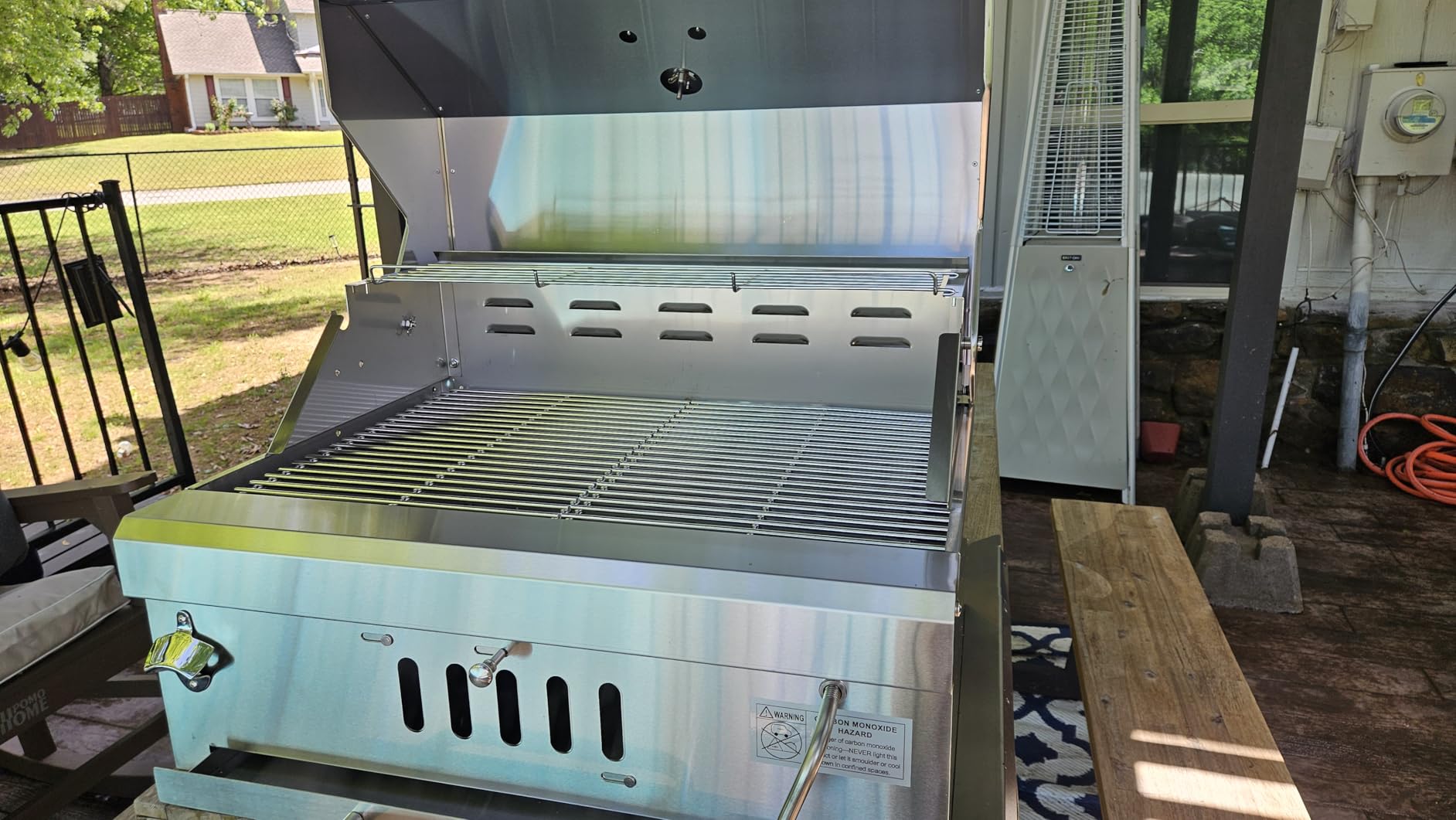28-inch Built-in Gas Grill, 4 Burner Propane Gas Grill 48,400 BTU, 304 Stainless Steel, Charcoal and Propane Gas Dual Fuel for Patio Backyard Parties Barbecue customer photo 2