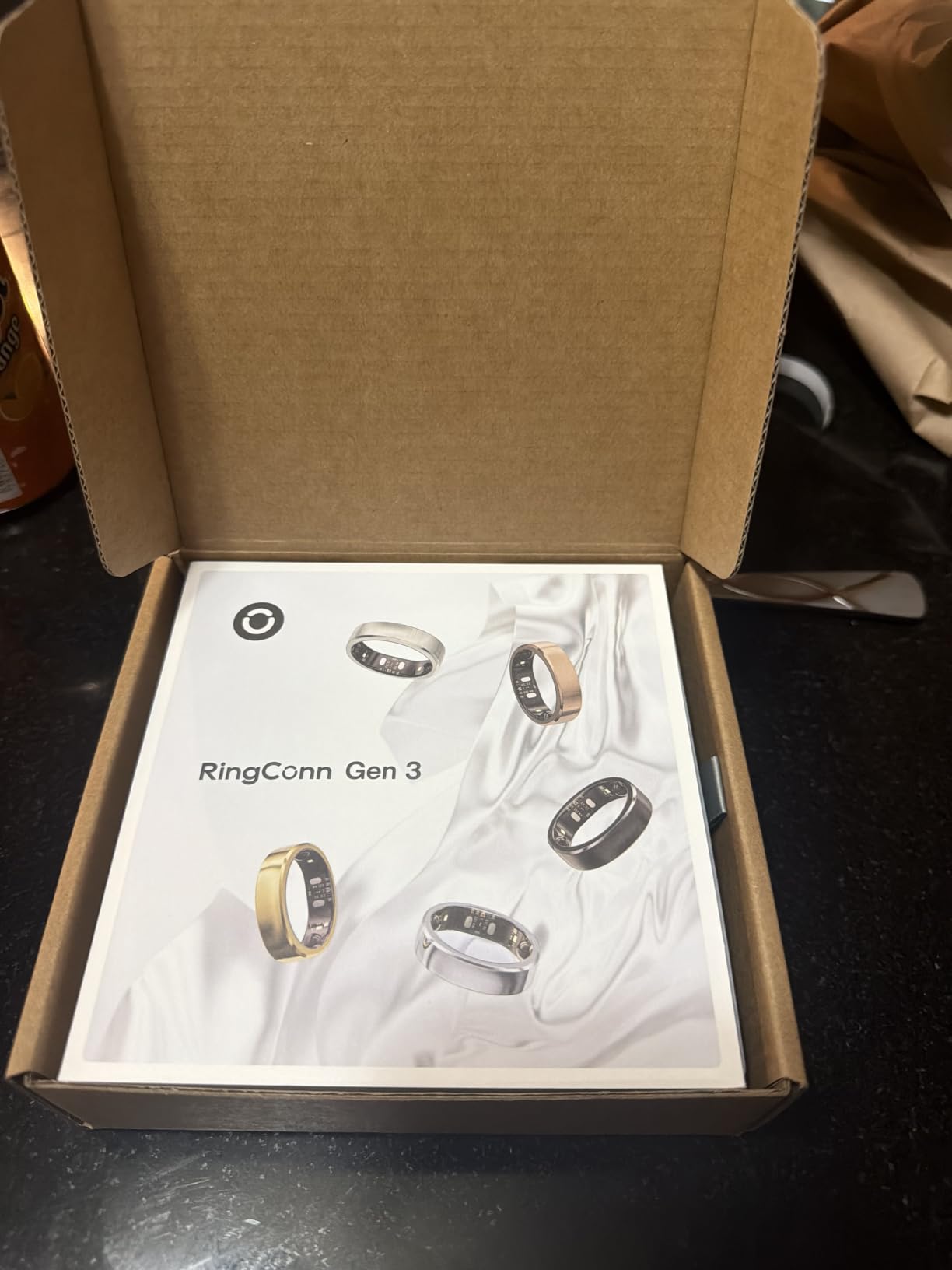 Gen 3, World's First Smart Ring with Vascular Trends, No App Subscription, Vibration Alerts, Sleep, Fitness & Heart Rate, 14-Day Battery Life, Size Before You Buy (Size 8, Royal Gold) customer photo 2