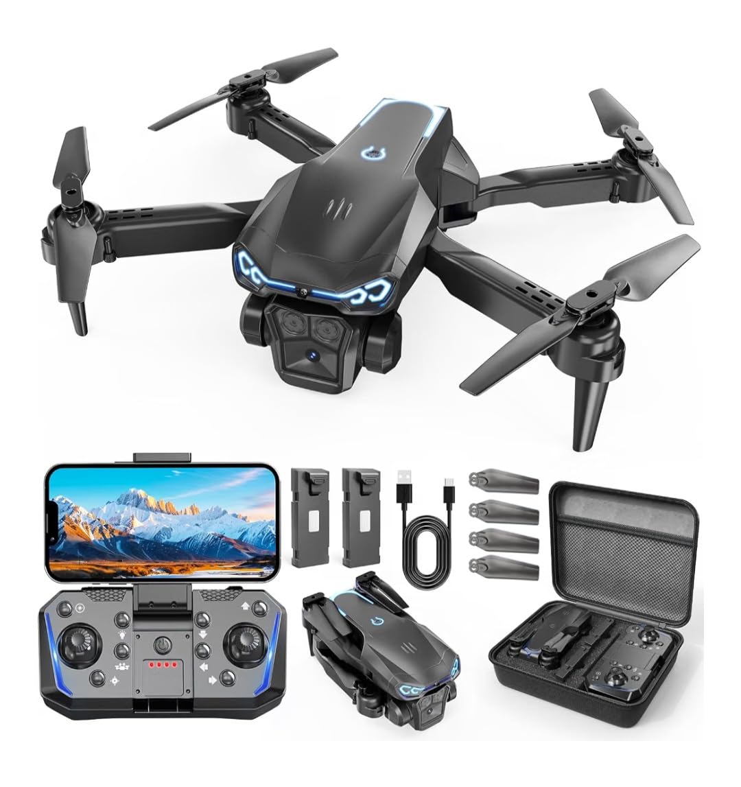 Foldable 1080P Drone with Camera for Kids & Beginners, Easy to Fly Toy Gift for Boys & Girls, One-Key Start, 3D Flips, Gesture Selfie, 2 Batteries customer photo 1