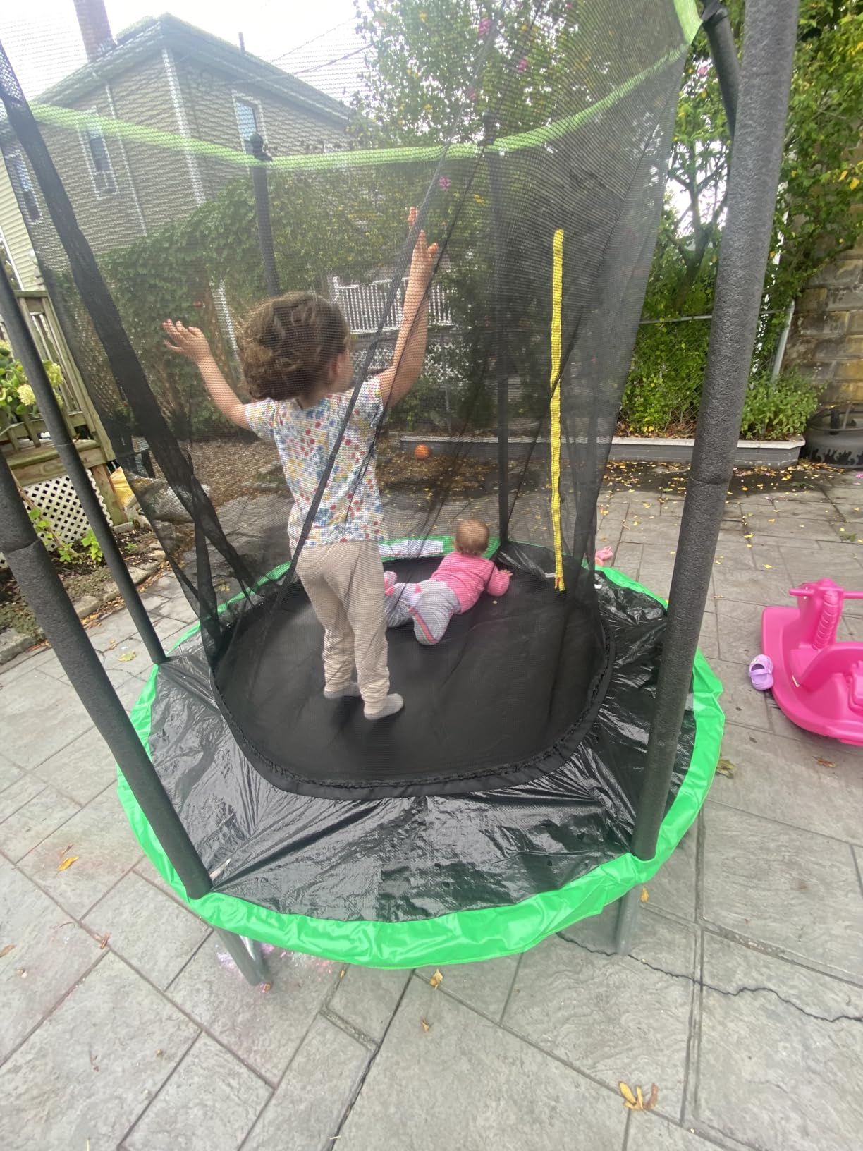 AOTOB 12 FT/14 FT Rectangle Trampoline - Perfect Outdoor Trampolines for Kids - Gymnastics Style Trampoline with Enclosure & Ladder, Max Load 440 lbs customer photo 1