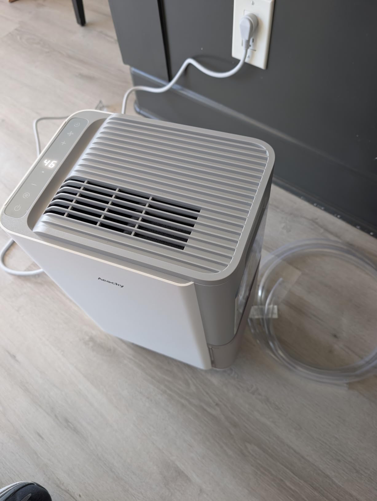 Max 45 Pint/D 3000 Sq.Ft Dehumidifier with Drain Hose, Quiet | 0.5 Gallon Water Tank Capacity, Small Compressor Dehumidifier for Basement, Bathroom, Bedroom, Home, Intelligent Humidistat customer photo 2