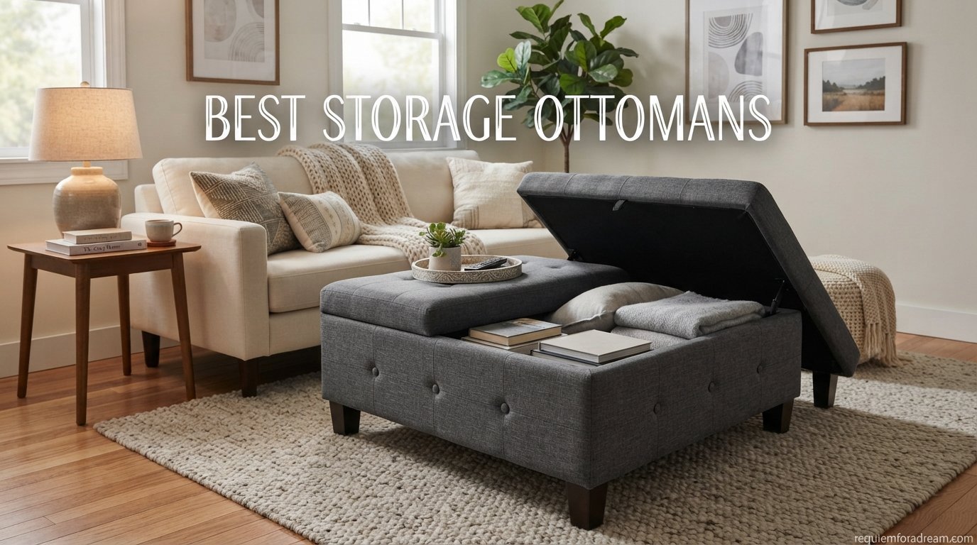 best storage ottomans for living rooms