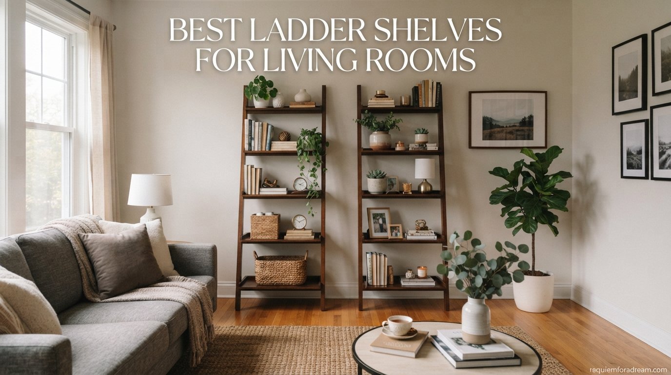 best ladder shelves for living rooms