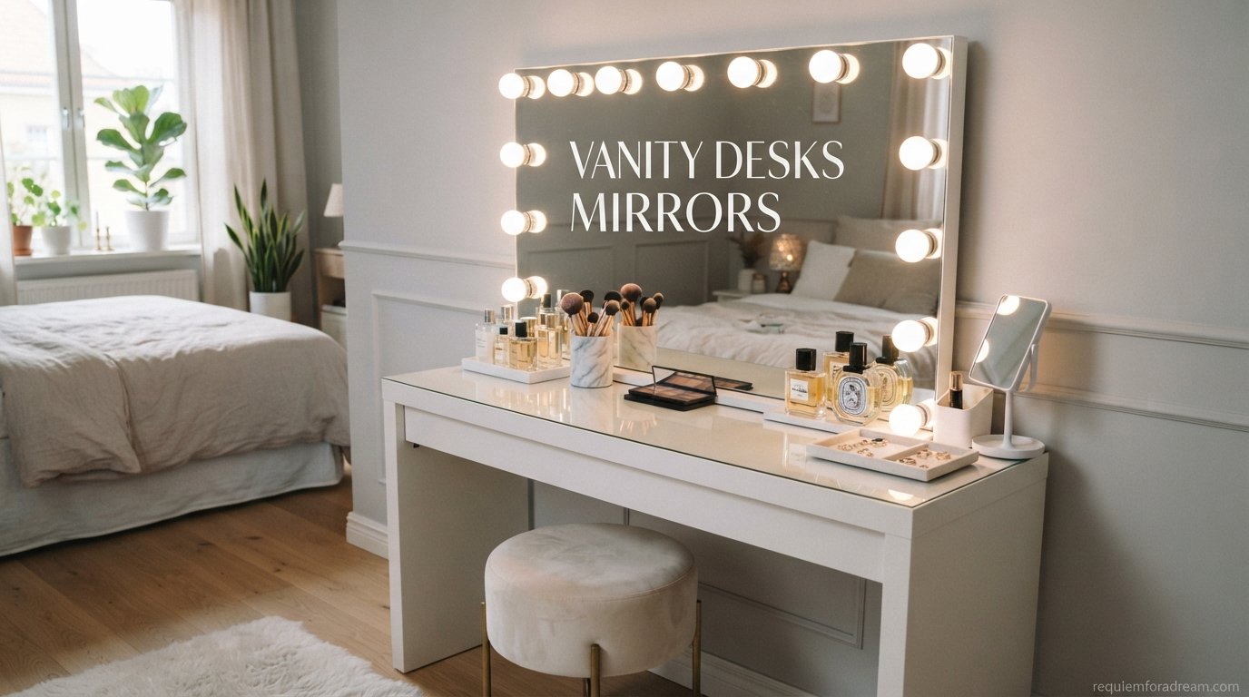 best vanity desks with mirrors