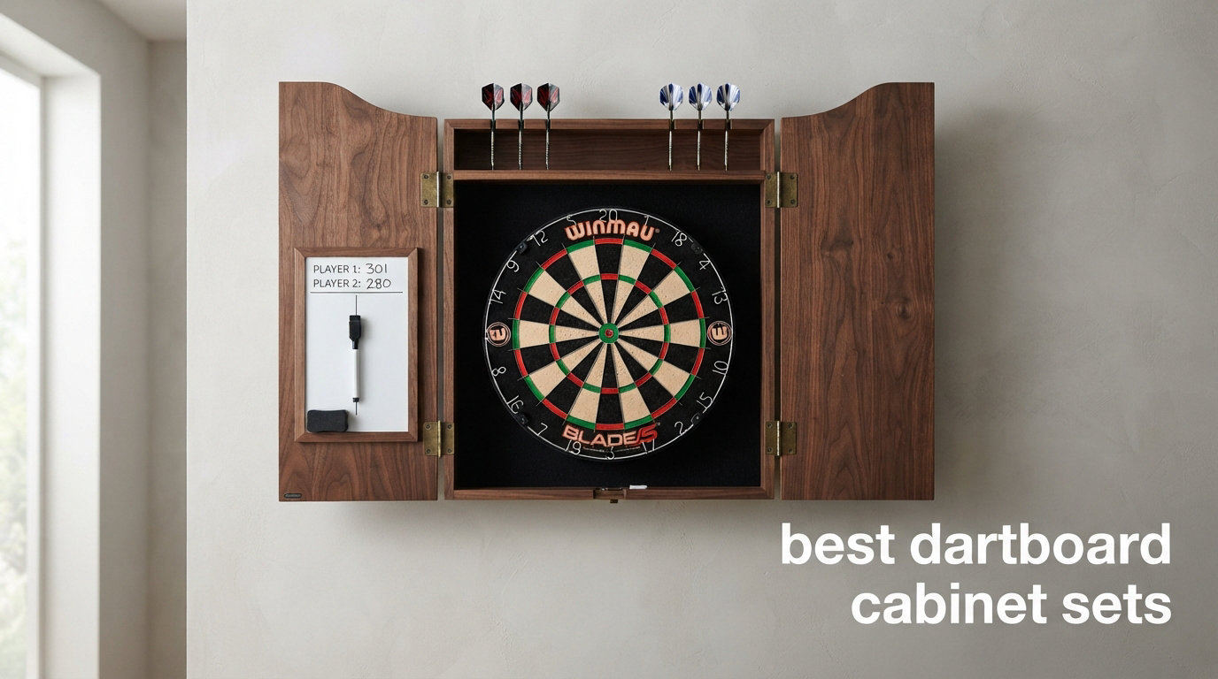 best dartboard cabinet sets