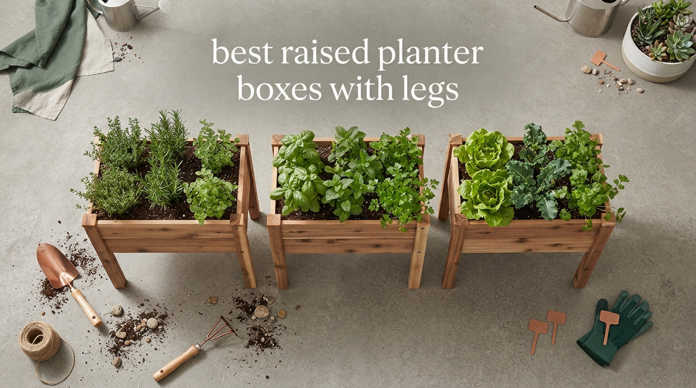 best raised planter boxes with legs