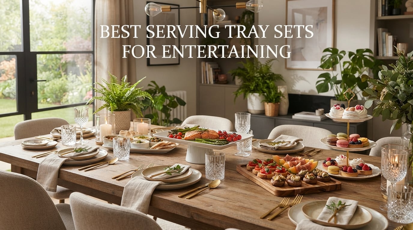 best serving tray sets for entertaining