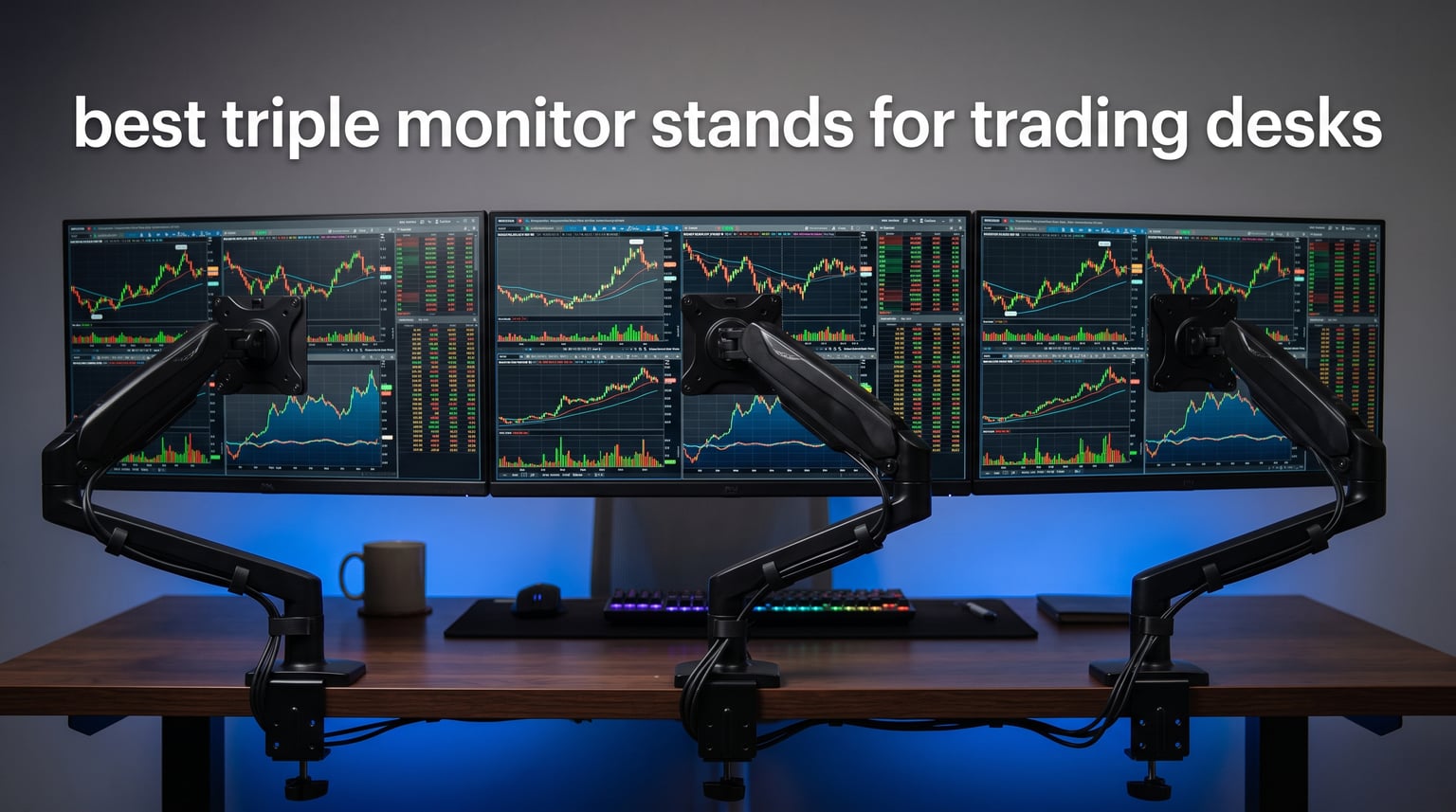 best triple monitor stands for trading desks