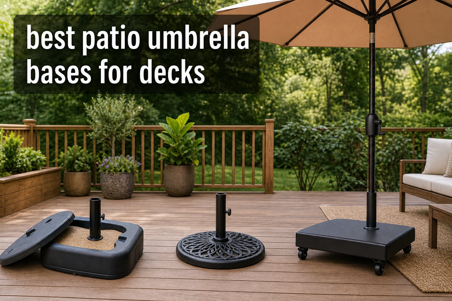 best patio umbrella bases for decks