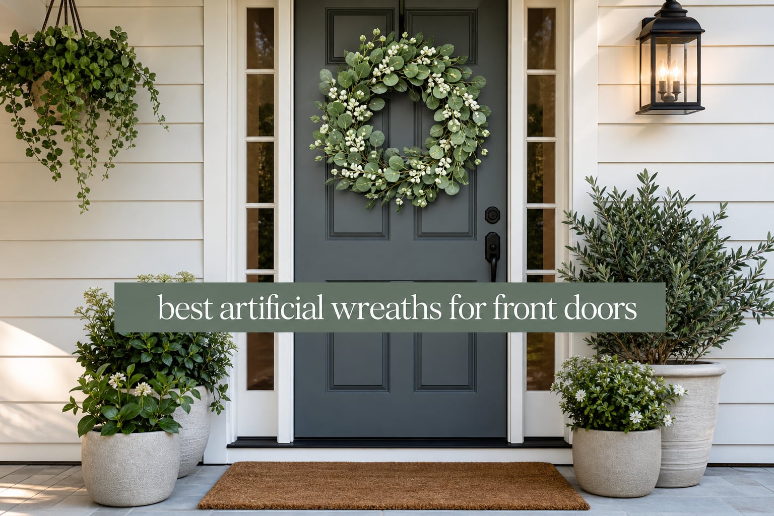 best artificial wreaths for front doors