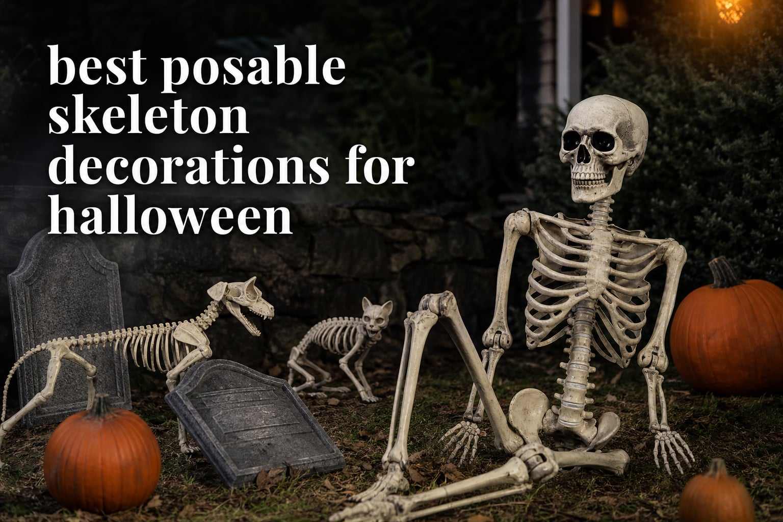 best posable skeleton decorations for halloween