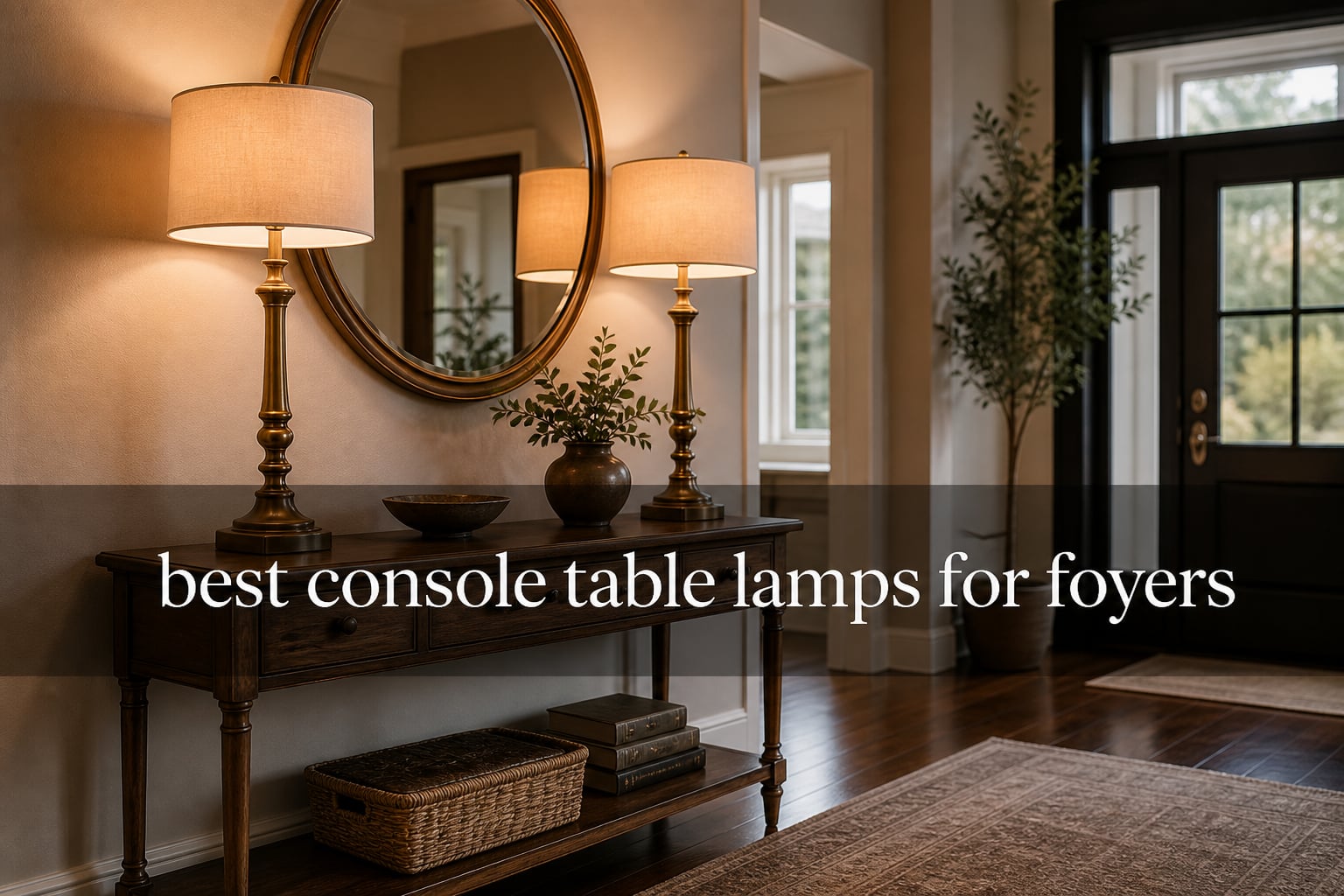 best console table lamps for foyers
