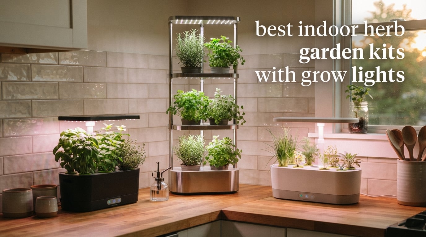 best indoor herb garden kits with grow lights