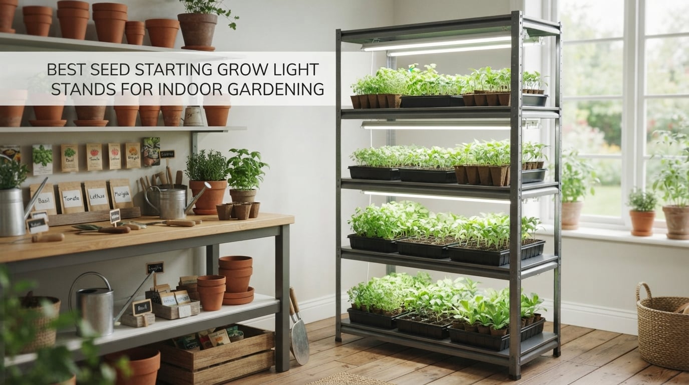 best seed starting grow light stands for indoor gardening
