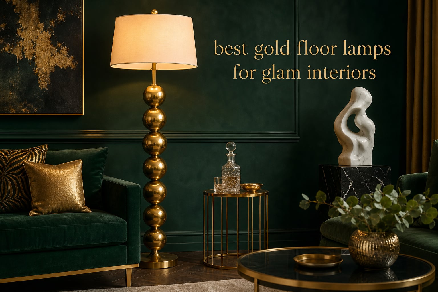 best gold floor lamps for glam interiors