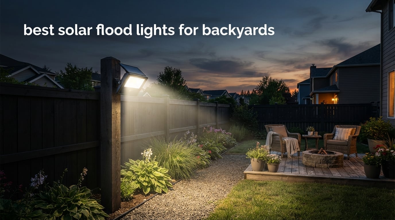 best solar flood lights for backyards