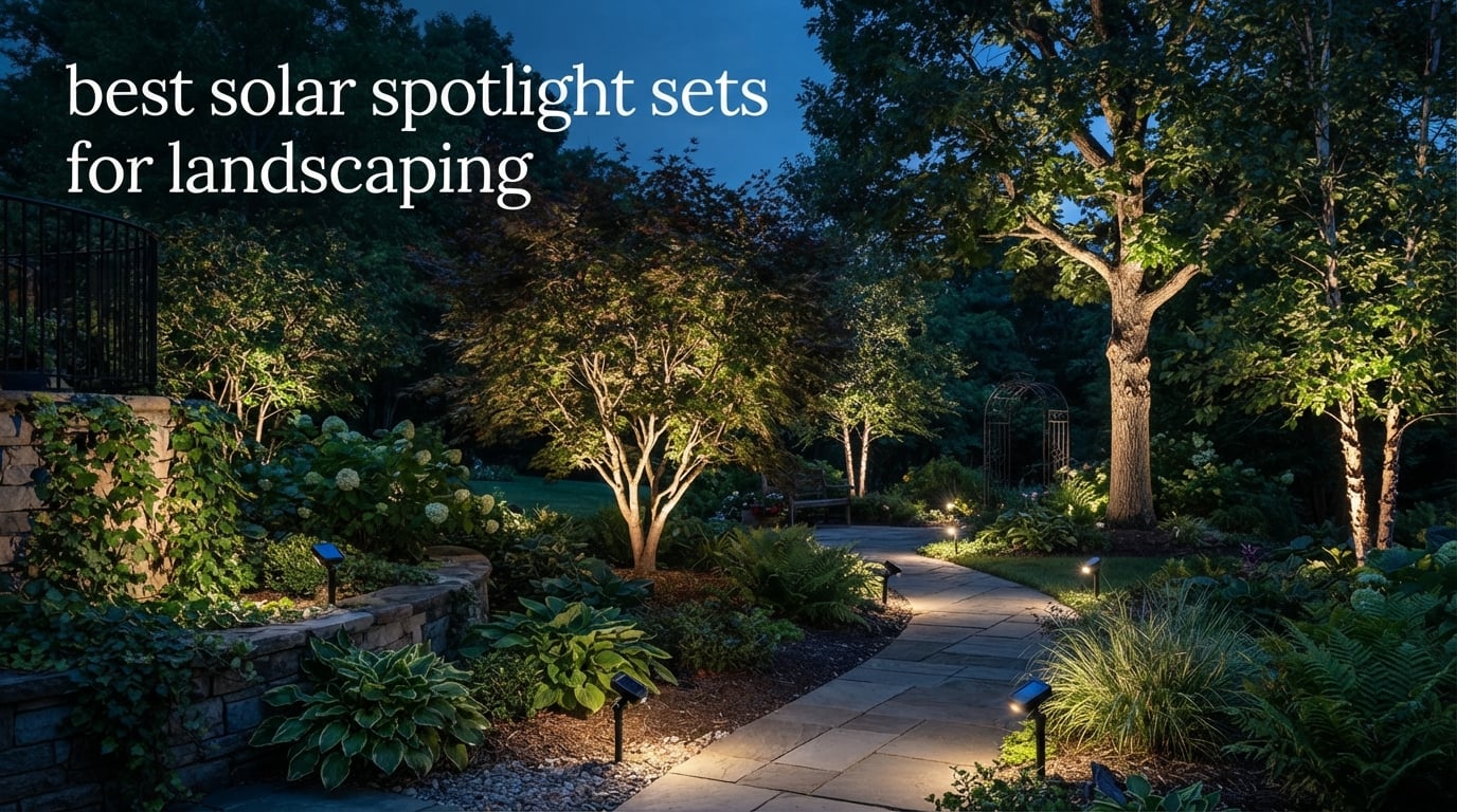 best solar spotlight sets for landscaping