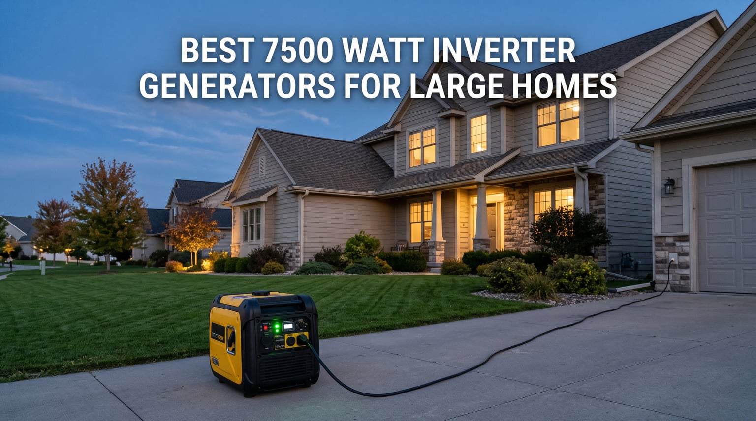 best 7500 watt inverter generators for large homes