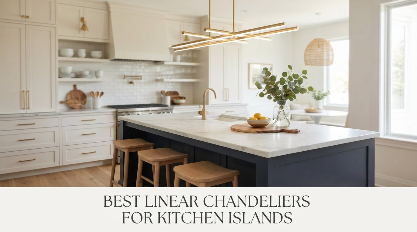 best linear chandeliers for kitchen islands