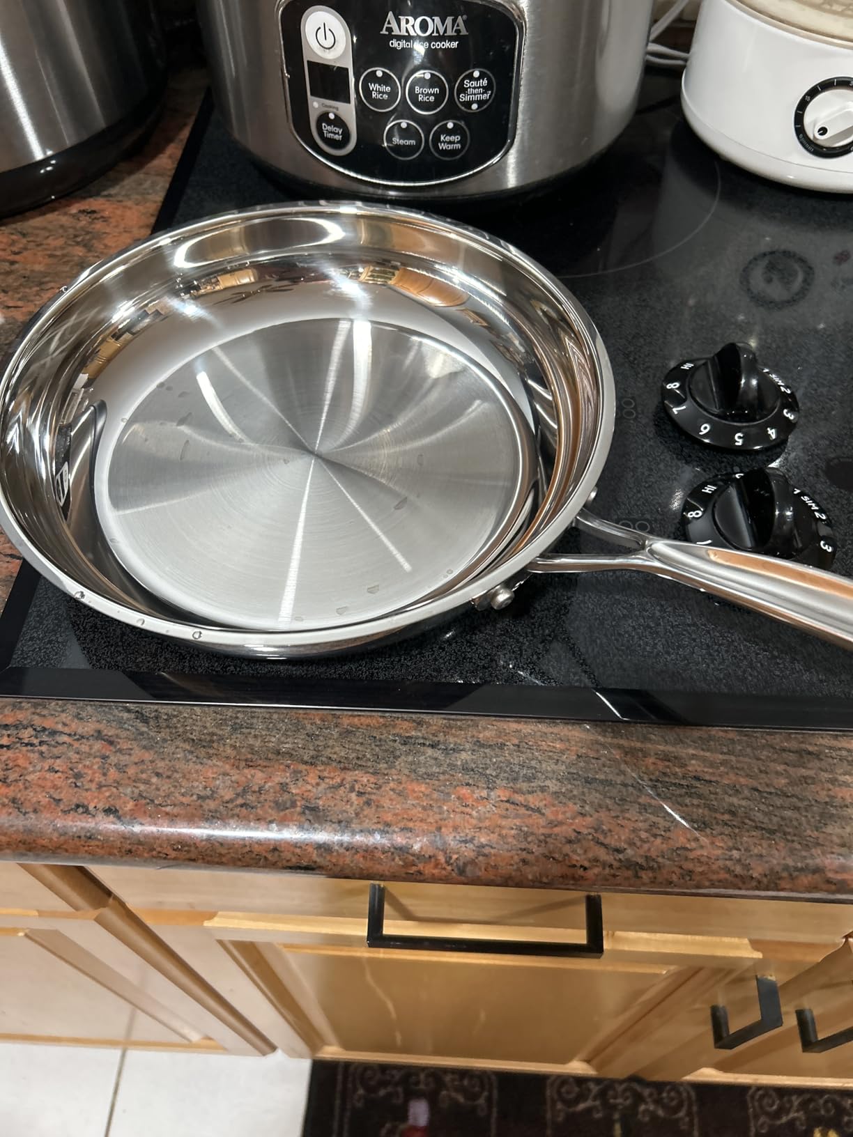 Cuisinart 10-Inch Open Skillet, Stainless Steel Skillet Large Kitchen Pan, Dishwasher Safe, Compatible with Induction, Electric, Gas Cooktops, Oven Safe Saucepan, Cool Grip Handles customer photo 1